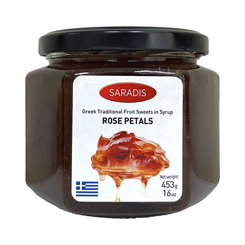 Saradis Rose Petals in Sweet Syrup 453g