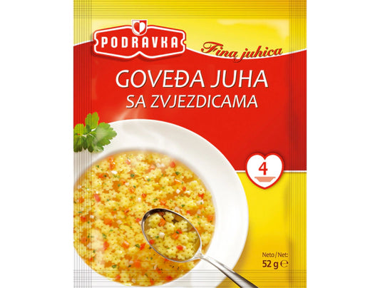 Podravka Vegetable Soup with Star Shaped Noodles 52g