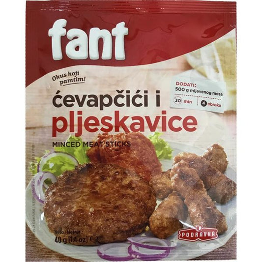 Podravka Fant Minced Meat Sticks & Hamburger Seasoning Mix 40g