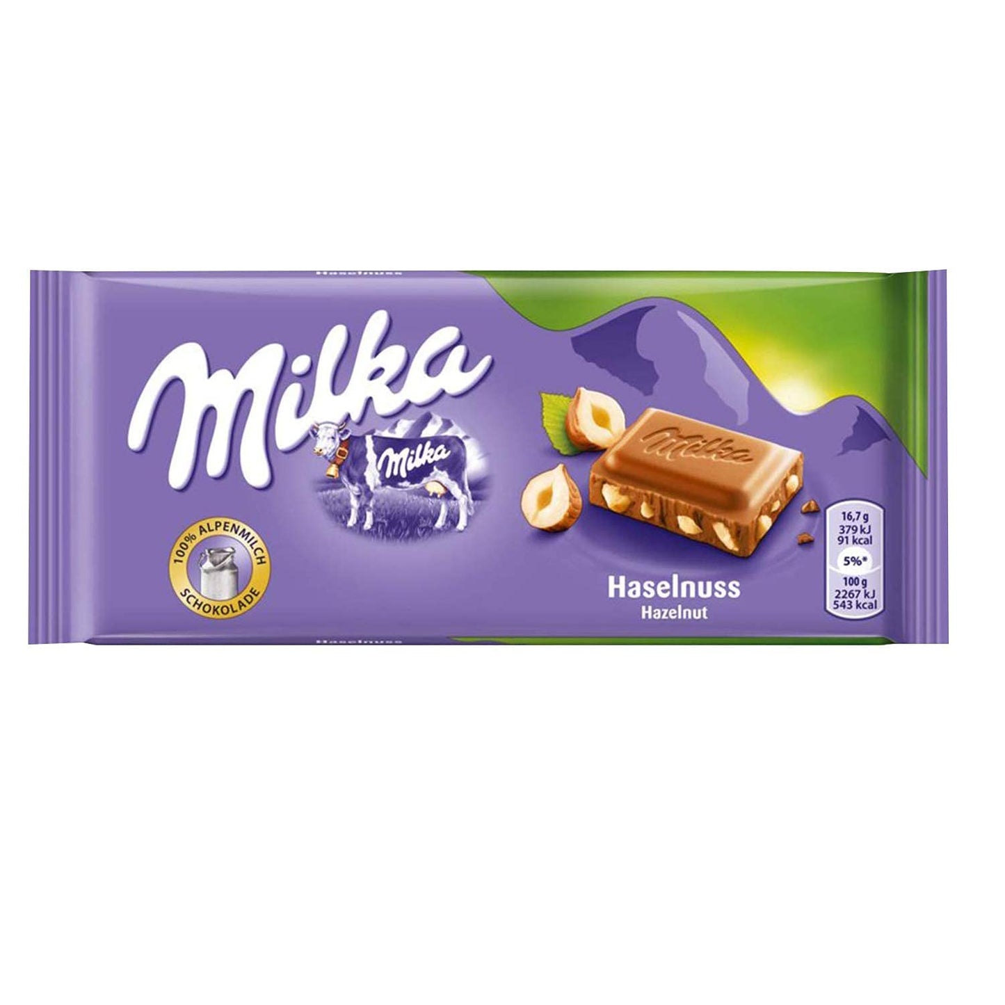 Milka Chocolate Bar Hazelnut 100g