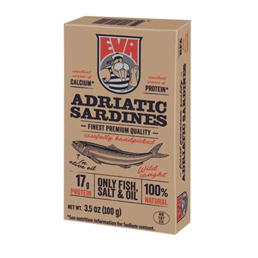 Eva Premium Sardines In Olive Oil with Sea Salt 100g