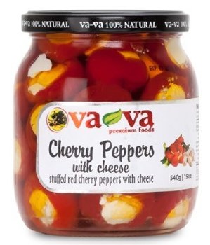 VaVa Red Cherry Peppers Stuffed With Cheese 510g