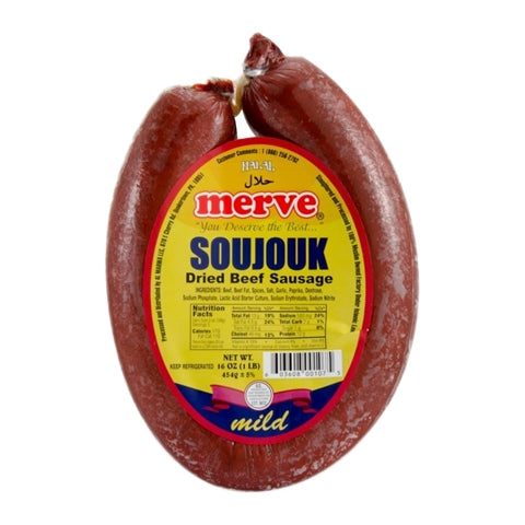 Merve Beef Soujouk Mild 1lb