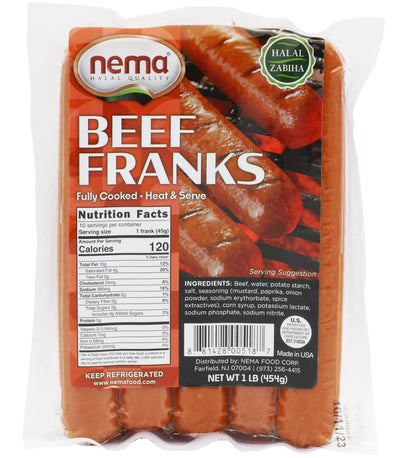 Nema Beef Franks 454g