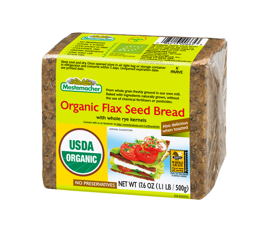 Mestemacher Organic Flax Seed Bread 500g