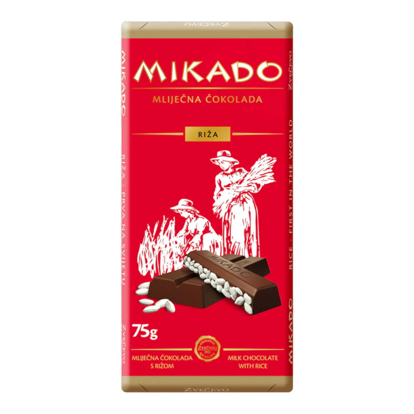 Zvecevo Mikado Milk Chocolate with Puffed Rice 80g