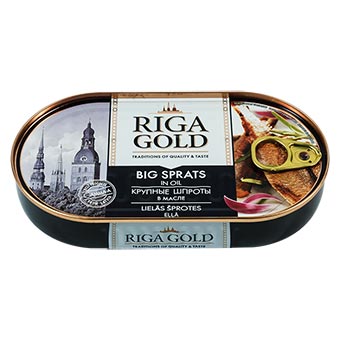 Riga Gold Smoked Big Sprats In Oil 190g