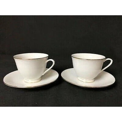 Gural Coffee Set w/ Gold Trim (Complete set of 6)