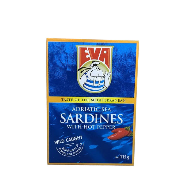 Eva Sardines with Hot Peppers in Vegetable Oil 115g