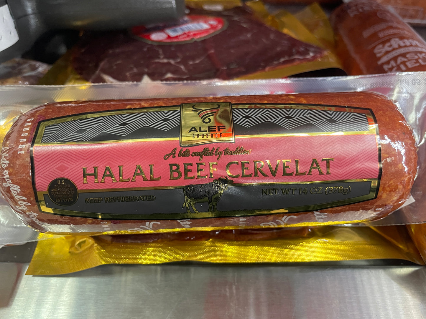 Alef Halal Beef Cervelat